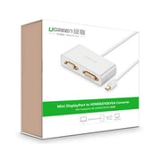 darrahopens Electronics > Computer Accessories UGREEN 3-in-1 Mini DisplayPort to HDMI&VGA&DVI converter - white (10438)