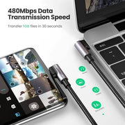 Darrahopens Electronics > Computer Accessories UGREEN 70529 60W Angle USB C to C Cable 1M