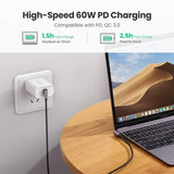 Darrahopens Electronics > Computer Accessories UGREEN 70529 60W Angle USB C to C Cable 1M