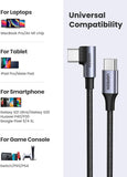 darrahopens Electronics > Computer Accessories UGREEN 80714 USB-C 2.0 to Angle USB-C Cable Black 3M
