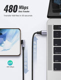 darrahopens Electronics > Computer Accessories UGREEN 80714 USB-C 2.0 to Angle USB-C Cable Black 3M