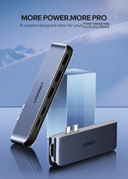 darrahopens Electronics > Computer Accessories UGREEN Dual Type-C 5 in 1 to 3*USB3.0+ USB-C Female+PD Converter (50775)
