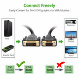 darrahopens Electronics > Computer Accessories UGREEN DVI (24+5) Male to VGA male Cable - Black 1.5M (11617)