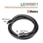 darrahopens Electronics > Computer Accessories UGREEN Full Copper High Speed HDMI Cable with Ethernet 3M (10108)