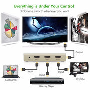 darrahopens Electronics > Computer Accessories UGREEN HDMI 3 x 1 Switch Zinc Alloy (40278)