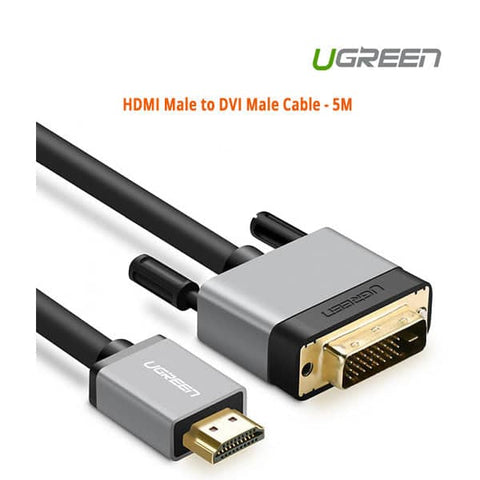 darrahopens Electronics > Computer Accessories UGREEN HDMI Male to DVI Male Cable 5M (20889)