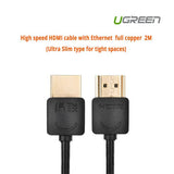darrahopens Electronics > Computer Accessories UGREEN High speed with Ethernet full copper Ultra Slim HDMI cable 2M (11199)