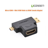 darrahopens Electronics > Computer Accessories UGREEN Micro HDMI + Mini HDMI Male to HDMI Female Adapter (20144)