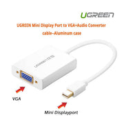 darrahopens Electronics > Computer Accessories UGREEN Mini Display Port to VGA+Audio Converter cable (10437)
