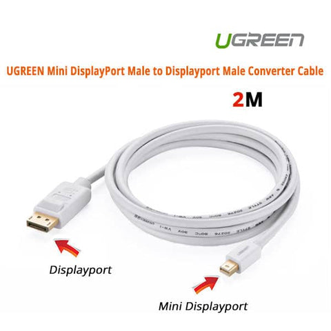 darrahopens Electronics > Computer Accessories UGREEN Mini DisplayPort Male to Displayport Male Converter Cable (10408)