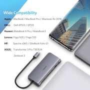darrahopens Electronics > Computer Accessories UGREEN Type C 9 in 1 Multifunction Adapter- HDMI/ VGA/Gigabit/TypeC/USB3.0 x 3/SD/TF (40873)