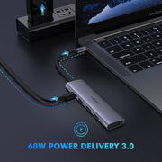 darrahopens Electronics > Computer Accessories UGREEN TypeC 5 in 1 Adaptor - HDMI + USB 3.0*3 + TypeC PD Power Converter (50209)
