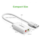 darrahopens Electronics > Computer Accessories UGREEN USB 2.0 External 3.5mm Sound Card Adapter (30143)