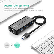 darrahopens Electronics > Computer Accessories UGREEN USB 3.0 Hub with Gigabit Ethernet Adapter (20265)