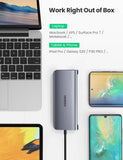 darrahopens Electronics > Computer Accessories UGREEN USB-C To 3*USB 3.0 A+HDMI+VGA+RJ45 Gigabit+SD/TF+AUX3.5mm+PD Converter Gray with PD 80133