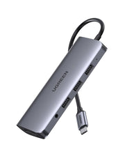 darrahopens Electronics > Computer Accessories UGREEN USB-C To 3*USB 3.0 A+HDMI+VGA+RJ45 Gigabit+SD/TF+AUX3.5mm+PD Converter Gray with PD 80133