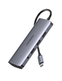 darrahopens Electronics > Computer Accessories UGREEN USB-C To 3*USB 3.0 A+HDMI+VGA+RJ45 Gigabit+SD/TF+AUX3.5mm+PD Converter Gray with PD 80133