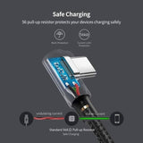 darrahopens Electronics > Computer Accessories UGREEN USB-C to Angled USB2.0-C Round Cable M/M Aluminum Shell Nickel Plating 1m (Gray Black) 50123