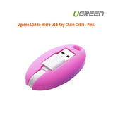 darrahopens Electronics > Computer Accessories UGREEN USB to Micro USB Key Chain Cable - Pink (30310)