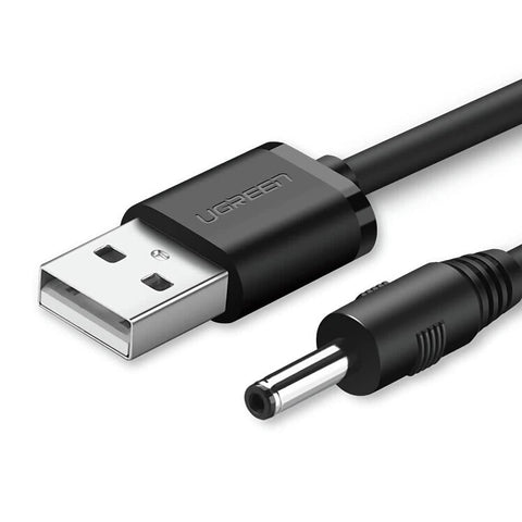 darrahopens Electronics > Computer Accessories UGREEN USB2.0-A to DC 3.5mm M/F Charging Cable 1m (Black) 10376