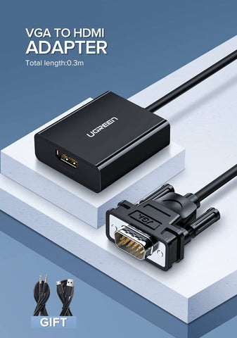 darrahopens Electronics > Computer Accessories UGREEN VGA to HDMI Converter BLACK 60814