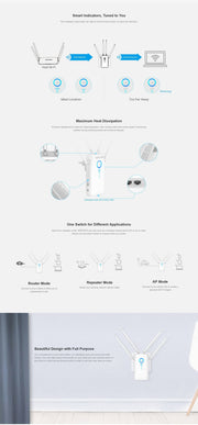 darrahopens Electronics > Computer Accessories WAVLINK AC1200 Dual Gigabit Ethernet Ports Wi-Fi Range Extender (WL-WN579G3)