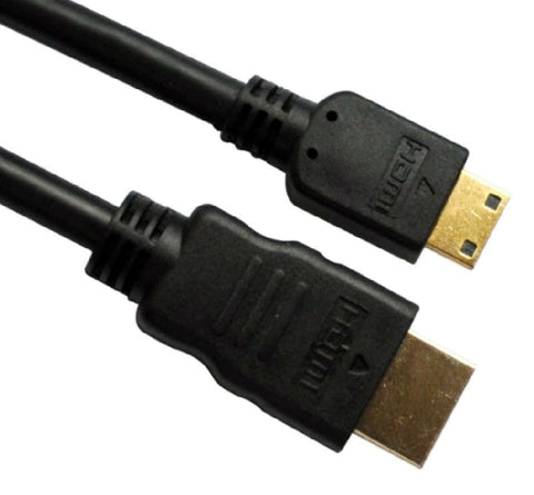 darrahopens Electronics > Mobile Accessories ASTROTEK HDMI to Mini HDMI Cable 2m - 1.4v 19 pins A Male to Mini C Male 30AWG OD6.0mm Gold Plated Black PVC Jacket for Tablet Smart Phone