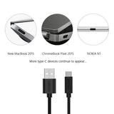darrahopens Electronics > Mobile Accessories CHOETECH AC0004 USB-A to USB-C Charge & Sync Cable 3M Black
