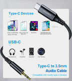 Darrahopens Electronics > Mobile Accessories CHOETECH AUX008 Type-C To 3.5mm Audio Cable 2M