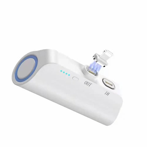 Darrahopens Electronics > Mobile Accessories CHOETECH B660-WH 3000mAh Mini Power Bank with 3 Magnetic Connectors (White)