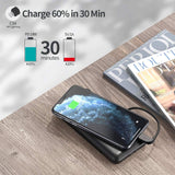 Darrahopens Electronics > Mobile Accessories CHOETECH B688-BK 10000mAh MFi Certified PD18W Power Bank (with 2 cables)