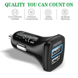 darrahopens Electronics > Mobile Accessories CHOETECH C0051 Quick Charge 3.0 Tech 30W Car Charger