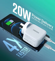 darrahopens Electronics > Mobile Accessories CHOETECH PD5002 QC3.0 18W + PD 20W Fast Charger