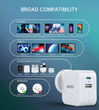 darrahopens Electronics > Mobile Accessories CHOETECH PD5002 QC3.0 18W + PD 20W Fast Charger
