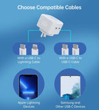 Darrahopens Electronics > Mobile Accessories CHOETECH Q5008 PD 35W Dual USB-C Charger