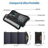 darrahopens Electronics > Mobile Accessories CHOETECH SC001 19W Portable Solar Panel Charger SunPower Panels Dual USB Charger for Camping/RV/Outdoors