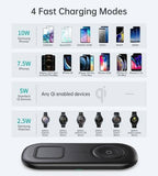 darrahopens Electronics > Mobile Accessories Choetech T570-S 2-in-1 Wireless Charger, 10W Max Wireless Charging Pad with Adapter for Galaxy Watch