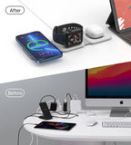 Darrahopens Electronics > Mobile Accessories CHOETECH T588-F-WH 3-in-1 Foldable Fast Wireless Charger for Phone/Watch/Earphone