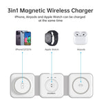 Darrahopens Electronics > Mobile Accessories CHOETECH T588-F-WH 3-in-1 Foldable Fast Wireless Charger for Phone/Watch/Earphone