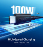 Darrahopens Electronics > Mobile Accessories CHOETECH XCC-1028 USB-C To USB-C 100W USB 4.0 Gen 3 Cable 0.8M