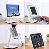 darrahopens Electronics > Mobile Accessories Full Motion 3 in 1 Smartphone Tablet and Notebook Holder White