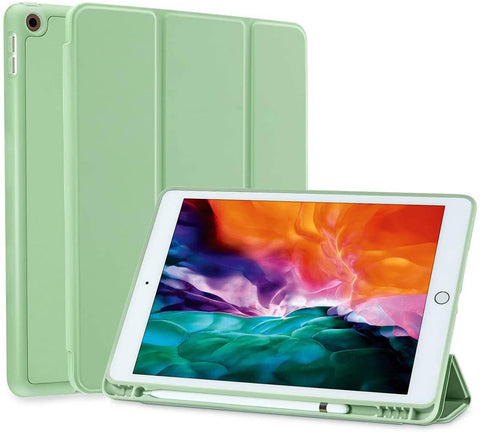 Darrahopens Electronics > Mobile Accessories IPad 10.2 2019 7th Pencil Holder Slim Smart TPU Soft Case Green