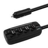 darrahopens Electronics > Mobile Accessories mbeat 4 Ports USB Rapid Car Charger - 40W Rapid Smart Charger/Individual ON/OFF switches/90cm Extension Cable Design