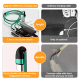 Darrahopens Electronics > Mobile Accessories Mobax Nylon Woven 100W Super Fast Charging 3-in-1 USB Charger Charging Cable Green