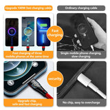 Darrahopens Electronics > Mobile Accessories Mobax Nylon Woven 100W Super Fast Charging 3-in-1 USB Charger Charging Cable Green