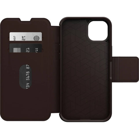 Darrahopens Electronics > Mobile Accessories OTTERBOX Apple iPhone 14 Plus Strada Series Case - Espresso (Brown) (77-88554), Wireless Charge Compatible, Credit Card Storage