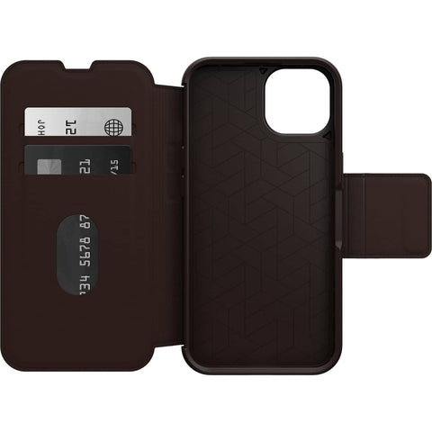 Darrahopens Electronics > Mobile Accessories OTTERBOX Apple iPhone 14 Strada Series Case - Espresso (Brown) (77-89657), Wireless Charge Compatible, Credit Card Storage