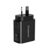 Darrahopens Electronics > Mobile Accessories Simplecom CU220 Dual Port PD 20W Fast Wall Charger USB-C + USB-A for Phone Tablet