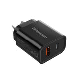 Darrahopens Electronics > Mobile Accessories Simplecom CU220 Dual Port PD 20W Fast Wall Charger USB-C + USB-A for Phone Tablet