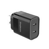 Darrahopens Electronics > Mobile Accessories Simplecom CU221 Dual USB-C Fast Wall Charger PD 20W for Phone Tablet